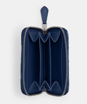 極美品✨COACH ジップアラウンド コインケース キルティング デニムブルー COACH 国内発送 コーチ 財布 レディース 折り財布 キルティング